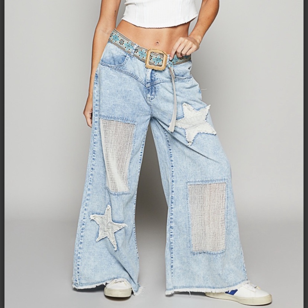100 ๐POL Crochet See Through Star pants - Picture 4 of 5